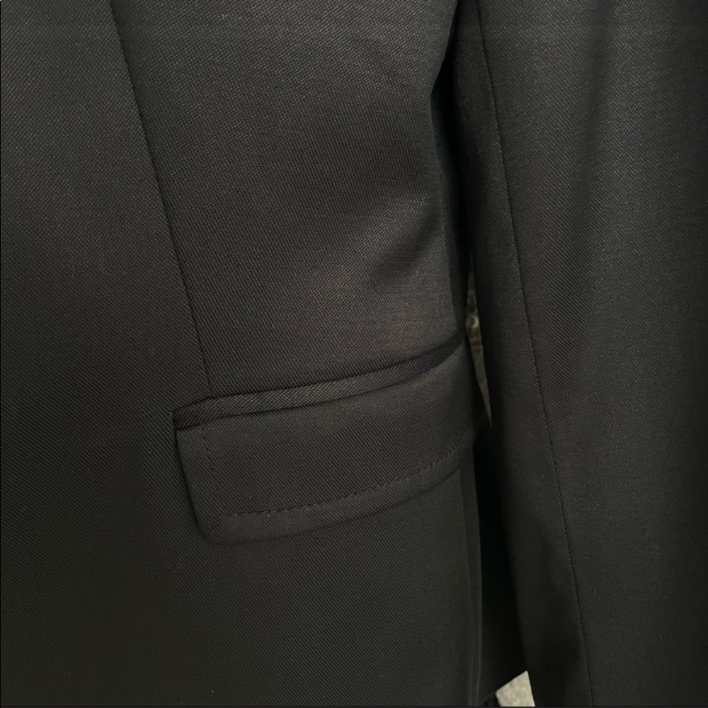 Zara Basic Essential Black Office Lapel Blazer - image 7